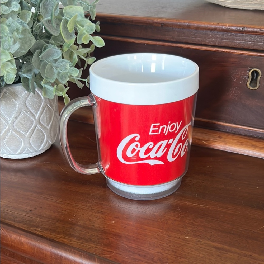 Enjoy Coca Cola Red and White Insulated Mug - Picture 2 of 3
